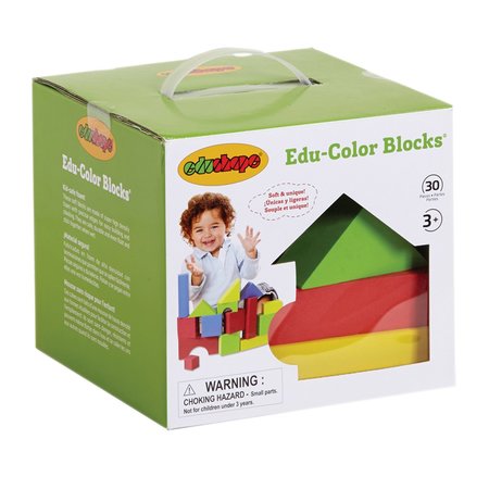 EDUSHAPE Edu-Color Building Blocks, 30 Pieces Per Set 716575